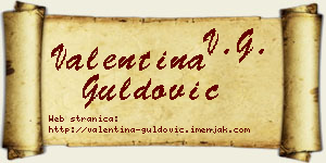 Valentina Guldović vizit kartica